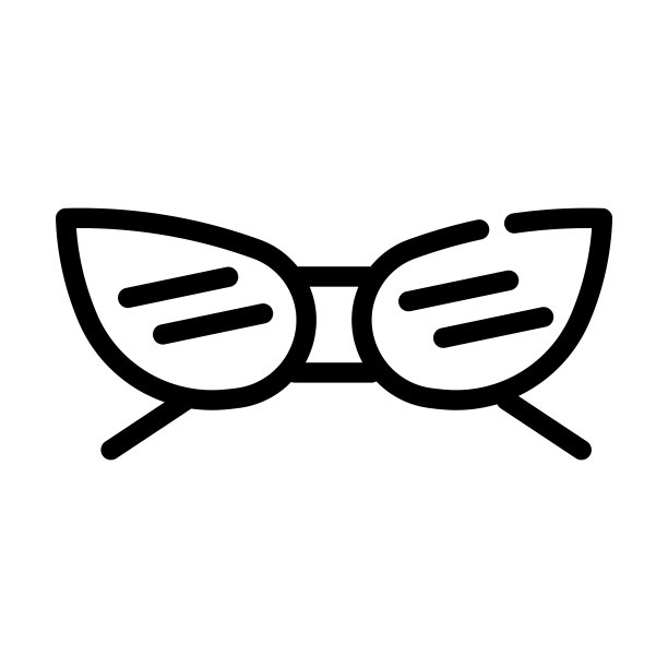 猫眼眼镜细线图标。眼睛，视力线性图标从服装概念孤立轮廓标志。矢量插图符号元素的网页设计和应用程序。图片下载