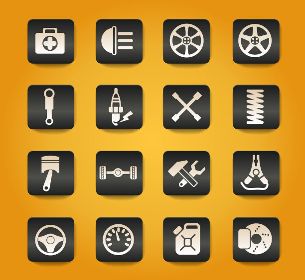 汽车店图标集图片下载