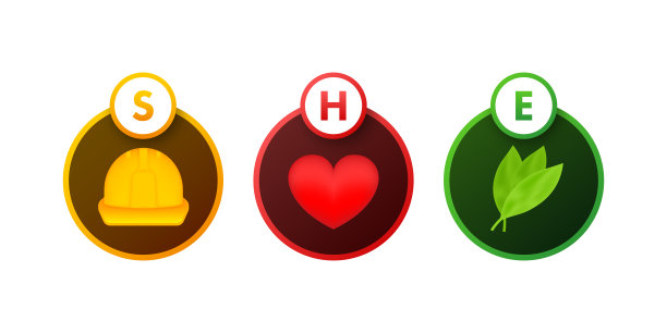 HSE -健康安全环境，环保。商业圈。矢量插图。图片下载