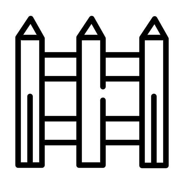 尖桩栅栏细线图标。Picket，保护线性图标从房地产概念孤立的轮廓标志。矢量插图符号元素的网页设计和应用程序。图片下载