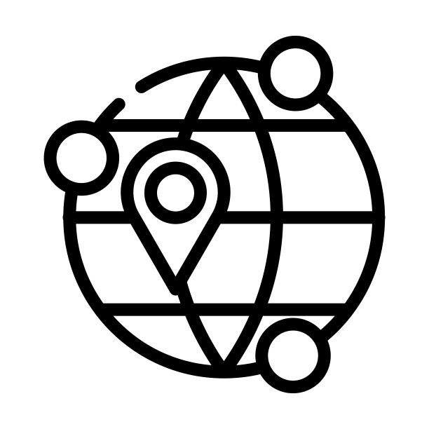 全局定位细线图标。导航，方向线性图标从房地产概念孤立轮廓标志。矢量插图符号元素的网页设计和应用程序。图片下载