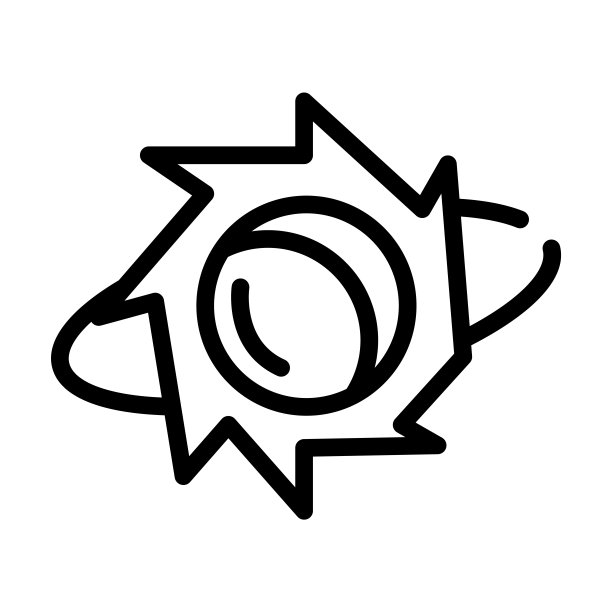 超新星细线图标。宇宙，天文学线性图标来自天文学概念孤立的轮廓符号。矢量插图符号元素的网页设计和应用程序。图片下载