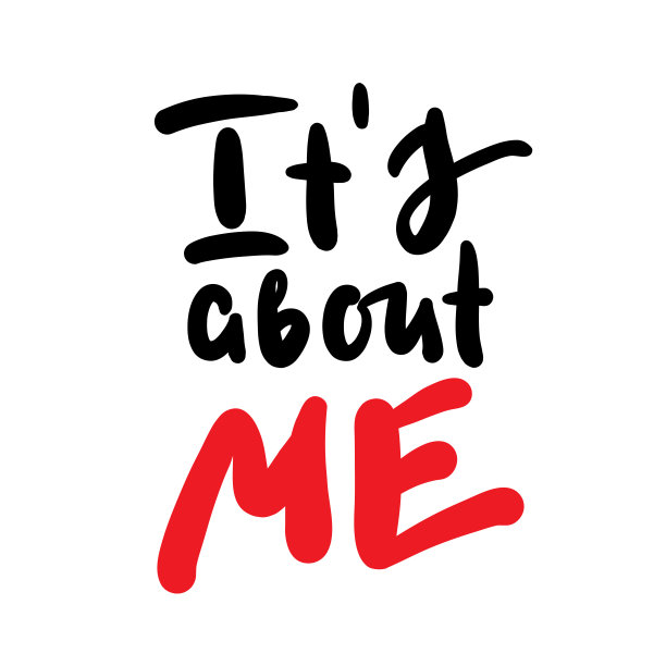 是关于我的，励志名言。手绘漂亮的字体。打印鼓舞人心的海报，t恤，包，杯子，卡片，传单，贴纸，徽章。可爱有趣的矢量编写图片下载