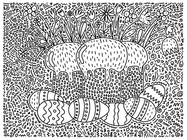 复活节彩色贺卡图片下载