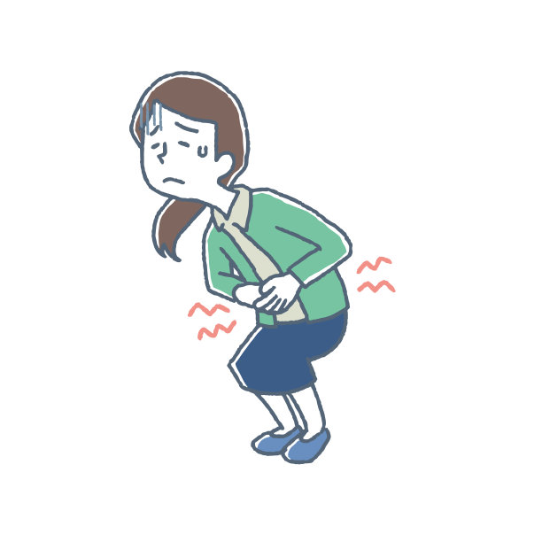 因身体状况不佳而蹲伏的妇女图片下载