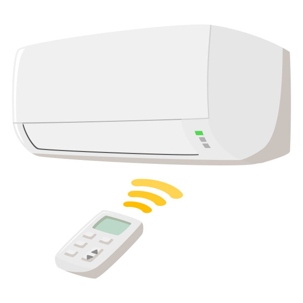 用遥控器打开空调。图片下载