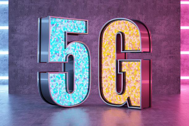 霓虹五彩5G标志图片下载