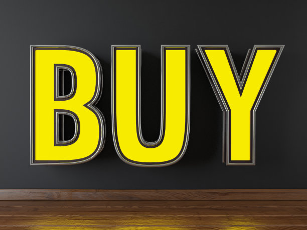 霓虹灯在黑墙上买的标志图片下载