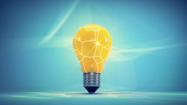 破碎的灯泡。图片下载