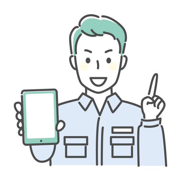 一个穿着工作服的男人的插图图片下载