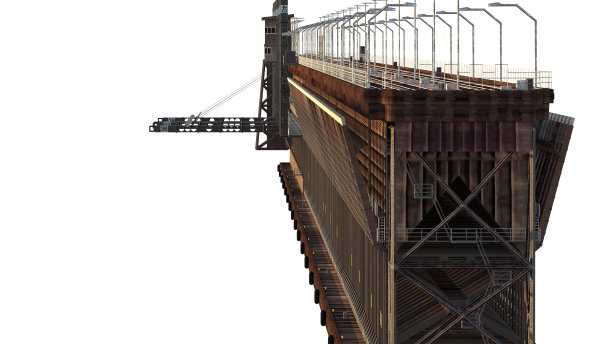 矿石码头。3 d渲染图片下载