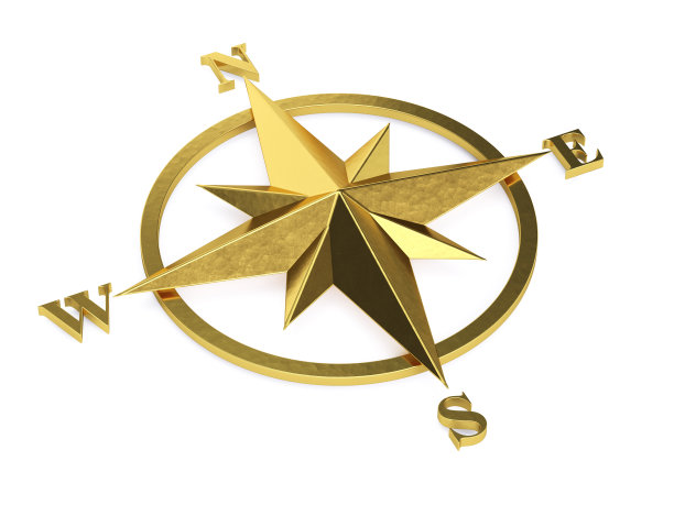 金色罗盘图标孤立在白色背景3d渲染图片下载