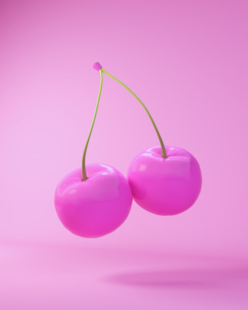 粉红色樱桃甜樱桃水果成熟浆果漂浮糖衣图片下载