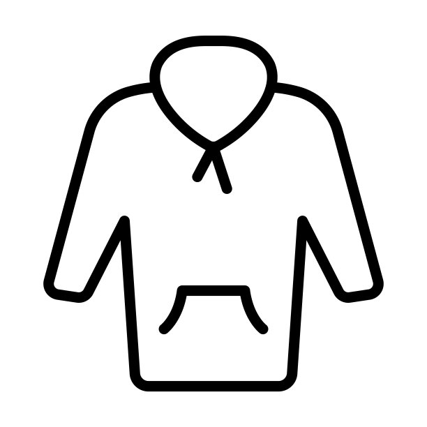 从衣服收集羊毛图标。薄线形羊毛，服装，穿轮廓图标孤立在白色背景。线向量绒标记，网络和移动的符号。图片下载