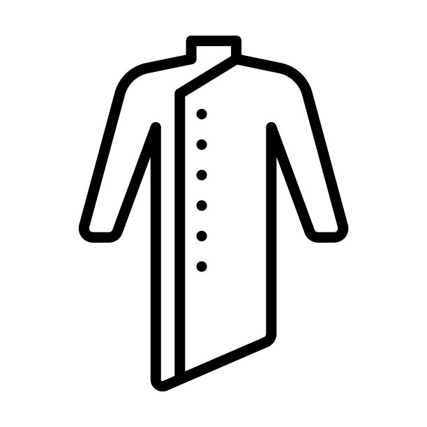 库尔塔从服装收藏图标。薄线形库尔塔，服装，短裤轮廓图标孤立在白色背景。线向量库尔塔符号，网络和移动的符号。图片下载