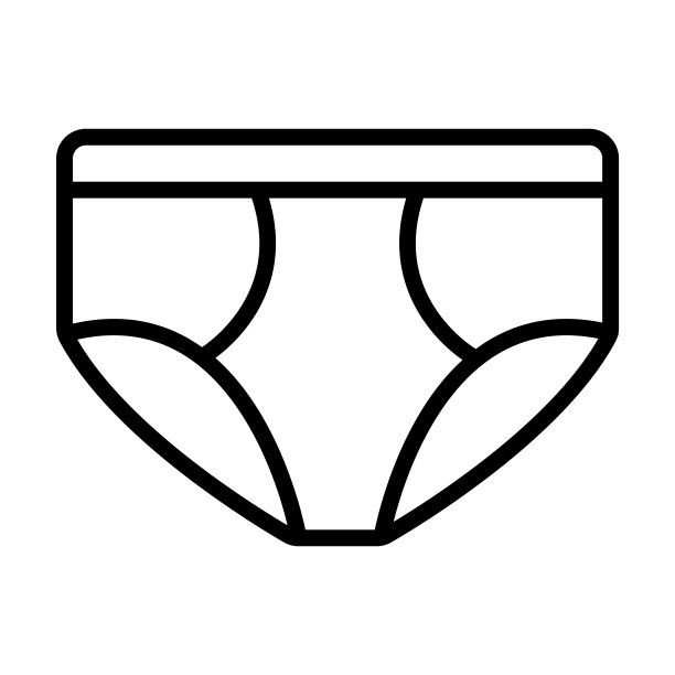 内裤图标从衣服收集。薄线性内裤，业务，简短轮廓图标孤立在白色背景。线向量是符号、网络符号和移动符号的缩写。图片下载