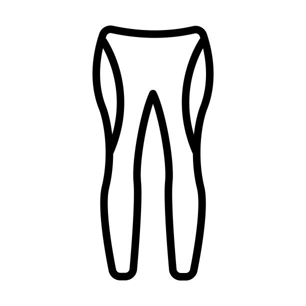 来自服装收藏的紧身裤图标。薄线形腿，运动，裤子轮廓图标孤立在白色背景。线向量腿符号，网页和移动的符号。图片下载