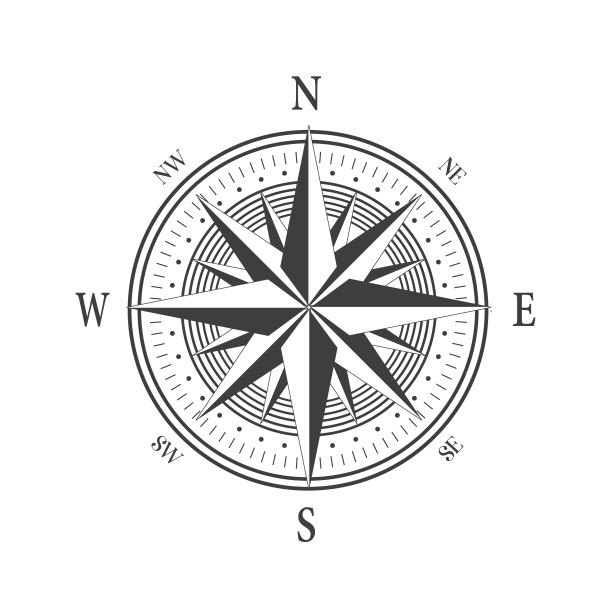 地理科学古老的指南针孤立在白色的背景上。图片下载