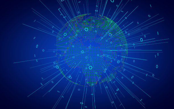 数字地球网络概念。摘要世界地图商业背景图片下载