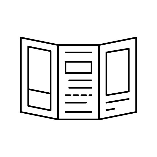 论坛线图标矢量插图的讲义传单图片下载