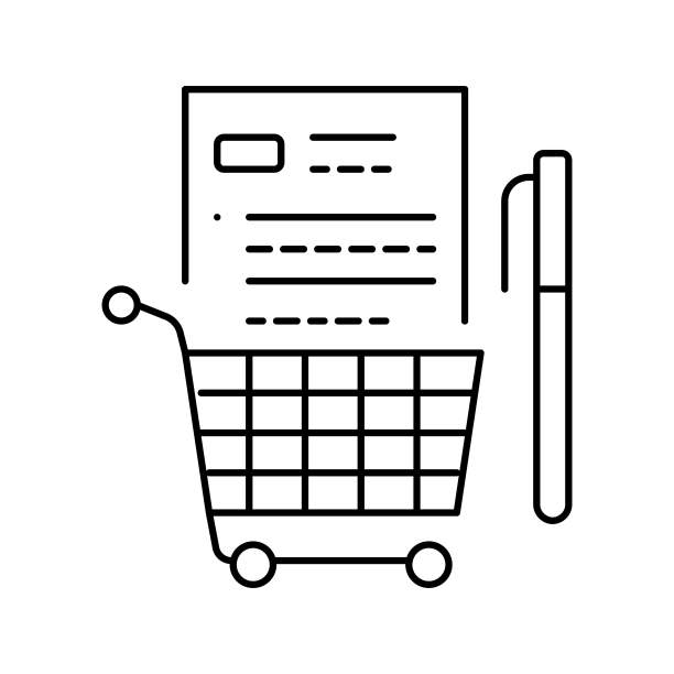 采购和签署物流服务协议图标矢量图图片下载