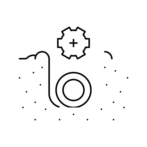 管道排水系统线图标矢量插图图片下载