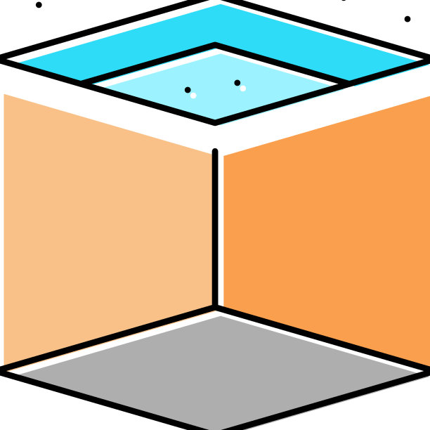 在天花板上的镜子颜色图标图片下载