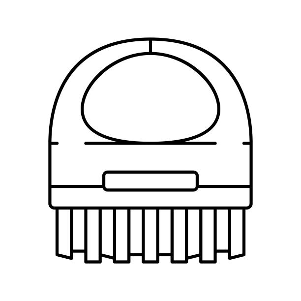 刷水疗沙龙附件线图标矢量插图图片下载
