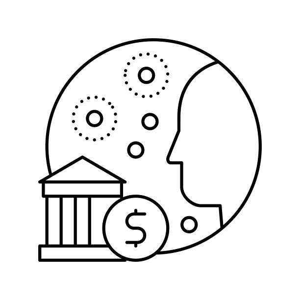 成流行病福利线图标矢量插图图片下载