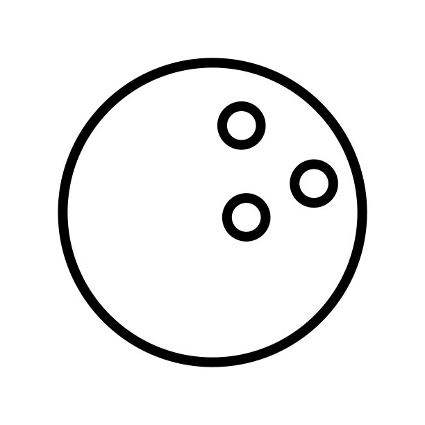 保龄球扁平线条图标：体育游戏 - 球瓶和球，用于移动概念和网页设计的轮廓标志、商店图片下载
