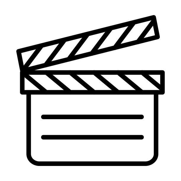 电影拍手图标从电影院收集。薄线性电影拍板，电影，行动大纲图标孤立在白色背景。线矢量电影拍板符号，网页和移动的符号。图片下载