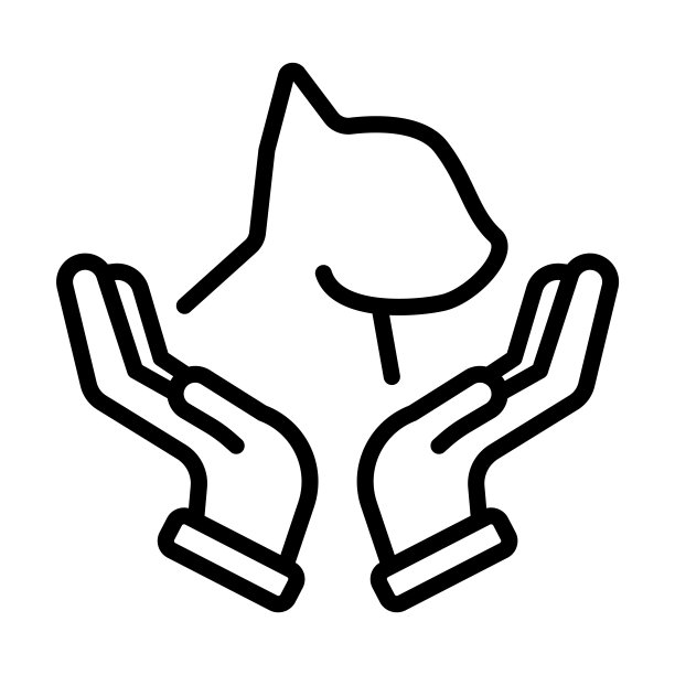 来自慈善募捐的动物权利图标。瘦线性动物权利，收集，徽章轮廓图标孤立在白色背景。线矢量动物权利符号，网络和移动符号。图片下载