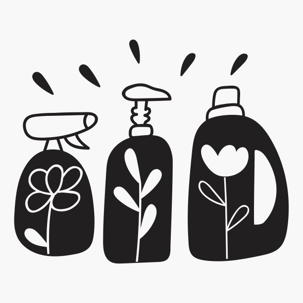 黑白图标。环保清洁的概念。图片下载