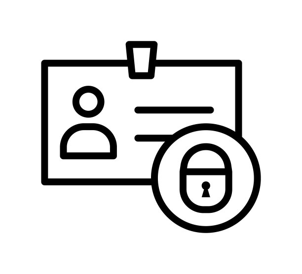标识牌平面线图标。文件控制，身份证徽章。用于移动概念和网页设计、商店的大纲标识图片下载