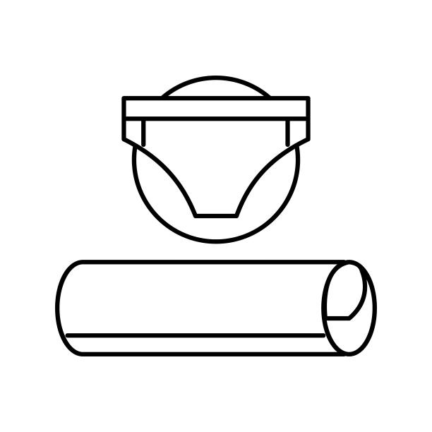 内裤织物线图标矢量插图图片下载