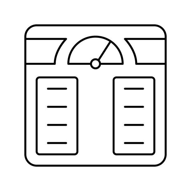 体重控制线条图标矢量图图片下载