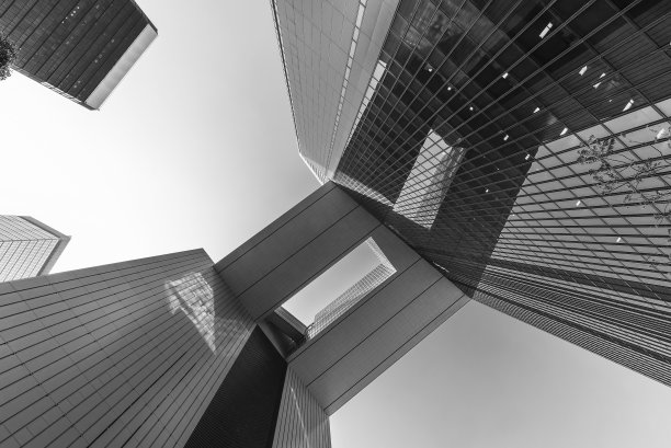 现代建筑的外观。构建抽象的背景图片下载