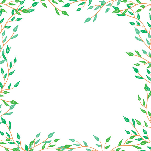 框架叶和树枝。图片下载