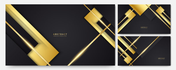 抽象的黑色和金色的豪华背景图片下载