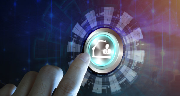 工程师用机器手动检查和控制焊接机器人自动手臂图标图片下载