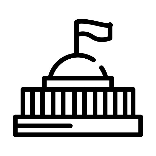 政府建筑细线图标。建筑，建筑线性图标从建筑概念孤立轮廓标志。矢量插图符号元素的网页设计和应用程序。图片下载