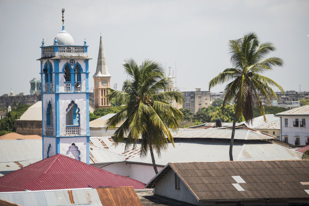 坦桑尼亚的石头小镇桑给巴尔。图片下载