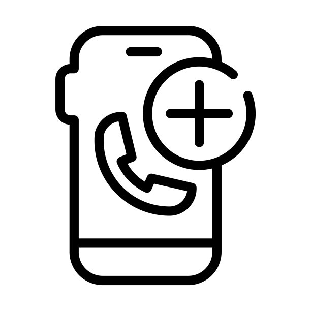 添加呼叫细线图标。添加，从技术概念孤立的轮廓符号搜索线性图标。矢量插图符号元素的网页设计和应用程序。图片下载