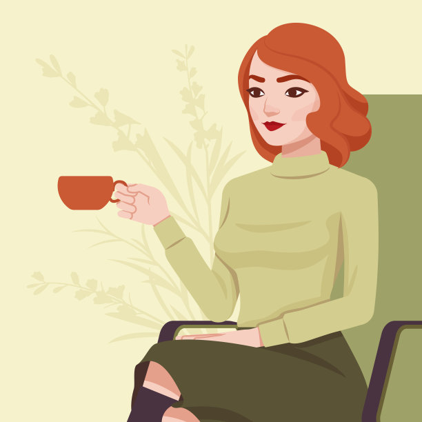 美丽的女商人，优雅的女商人，戴着杯子的女执行官图片下载