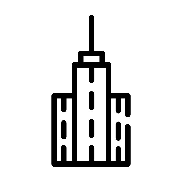 州建筑细线图标。建筑，商业线性图标从建筑概念孤立轮廓标志。矢量插图符号元素的网页设计和应用程序。图片下载