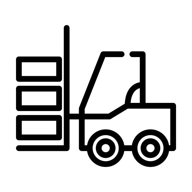 叉车细线图标。收集、推土机线性图标，从交货和物流概念孤立的轮廓标志。矢量插图符号元素的网页设计和应用程序。图片下载