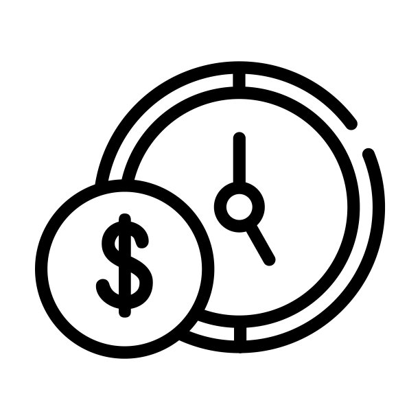 美元在营业时间细线图标。美元，时钟线性图标从商业概念孤立轮廓符号。矢量插图符号元素的网页设计和应用程序。图片下载