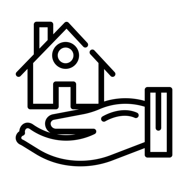 房地产商的房子上的手细线图标。属性，首页线性图标从业务概念孤立的轮廓符号。矢量插图符号元素的网页设计和应用程序。图片下载