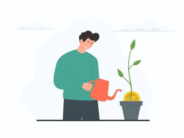 投资，用钱浇灌，财富管理，新业务的发展图片下载