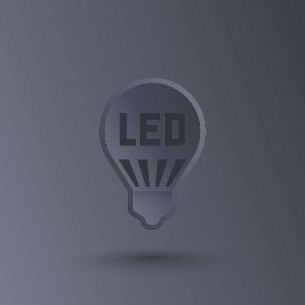 Led灯泡矢量图标图片下载